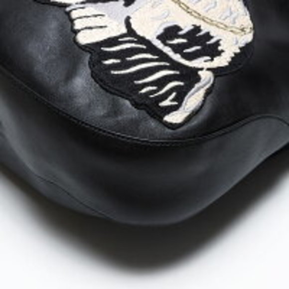 GUCCI Embroidery HOBO Dionysus Dog Shoulder Bag Black - Picture 5 of 12
